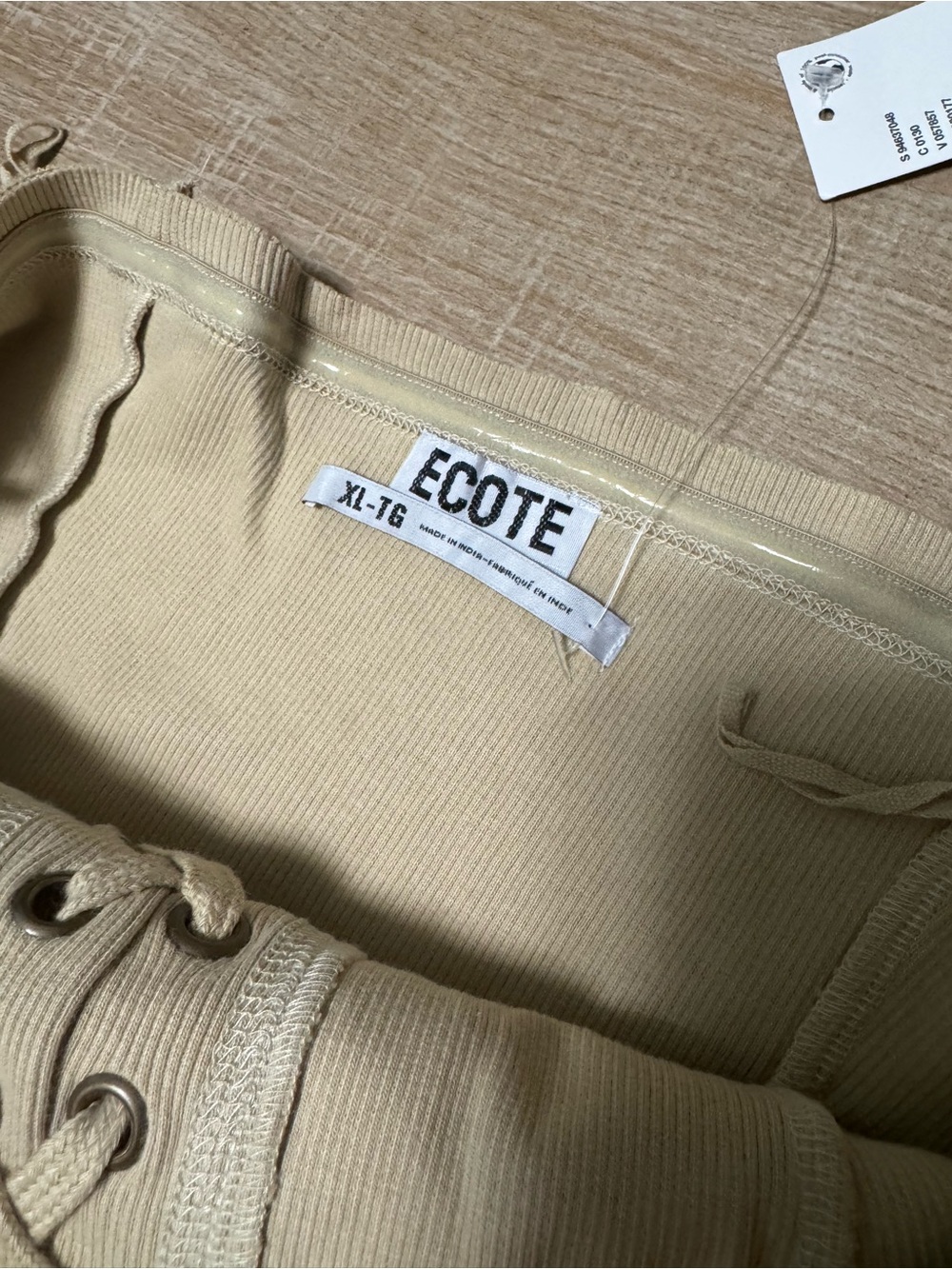 Urban Outfitters Ecote Strapless Lace-Up Tan Floral Midi NWT SIZE XL $79 - Picture 6 of 8